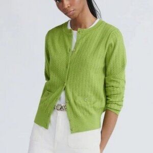 Free Assembly Cardigan Sweater Small Women's Green Button Up St. Patrick's Day